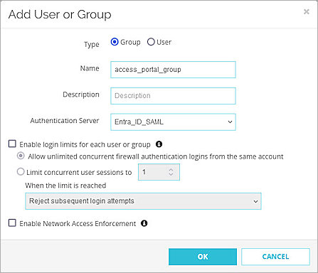 Screenshot of Firebox, Firebox Access Portal config 6